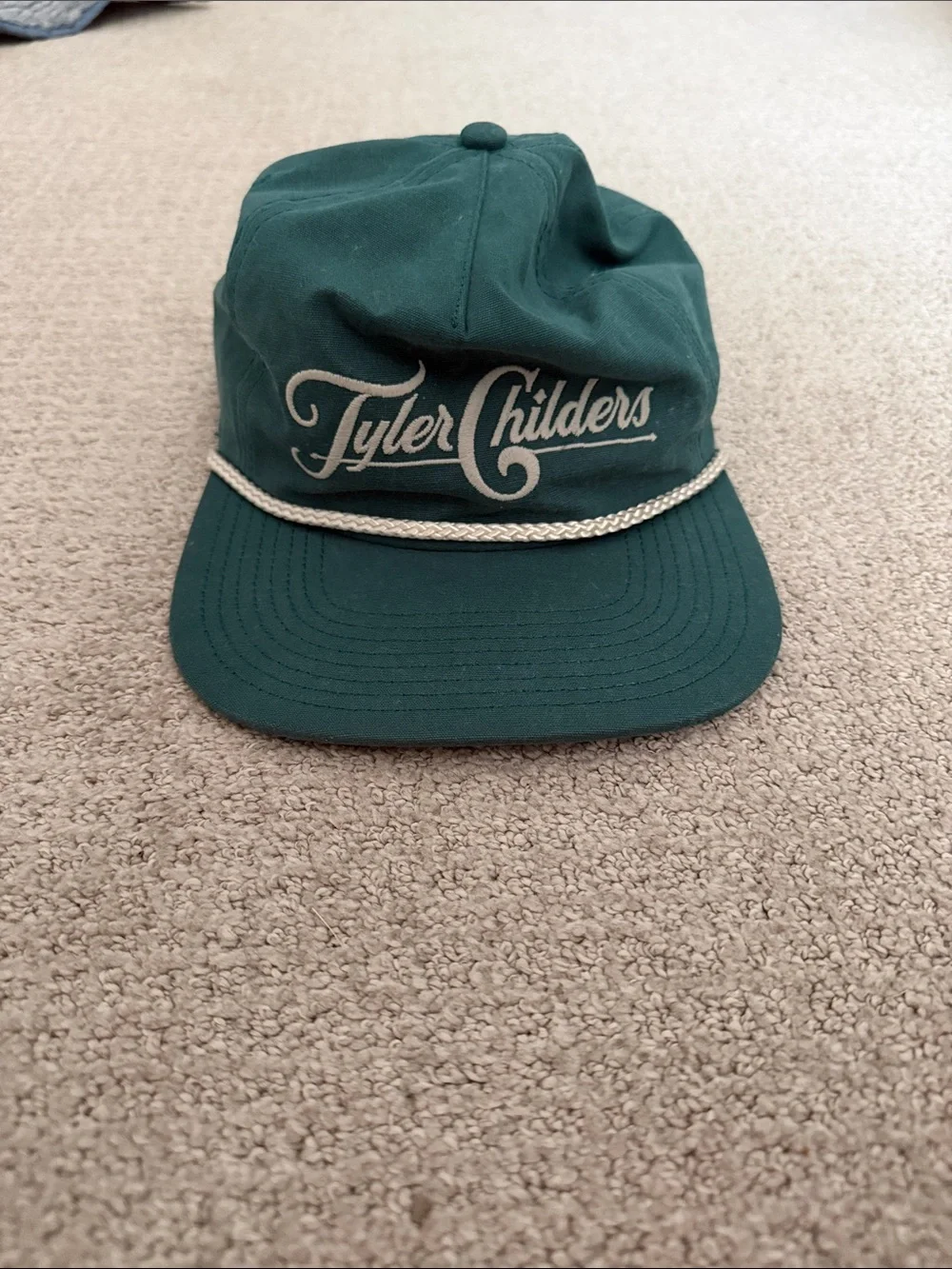 Tyler Childers Dark Green Baseball Cap with Cream Logo